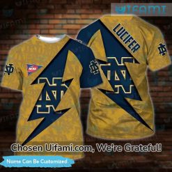 Personalized Womens Notre Dame Shirt 3D Famous Notre Dame Football Gifts