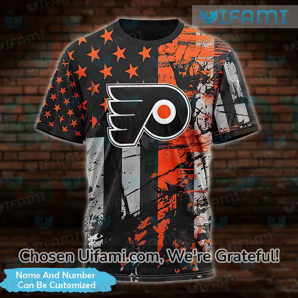 Philadelphia Flyers T Shirts Vintage 3D Custom USA Flag Gift