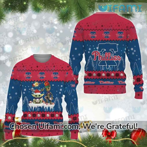 Philadelphia Phillies Ugly Sweater Creative Baby Yoda Groot Phillies Gift