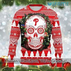 Phillies Ugly Christmas Sweater Eye-opening Sugar Skull Phillies Gifts For Her