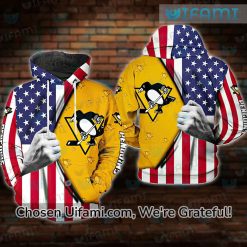 Pittsburgh Penguins Jersey Hoodie 3D Greatest USA Flag Gift