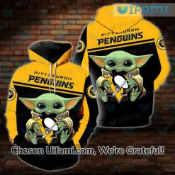 Pittsburgh Penguins Zip Hoodie 3D Last Minute Baby Yoda Gift