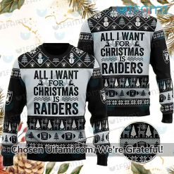 Raiders Men Sweater Outstanding All I Want Raider Gifts For Dad