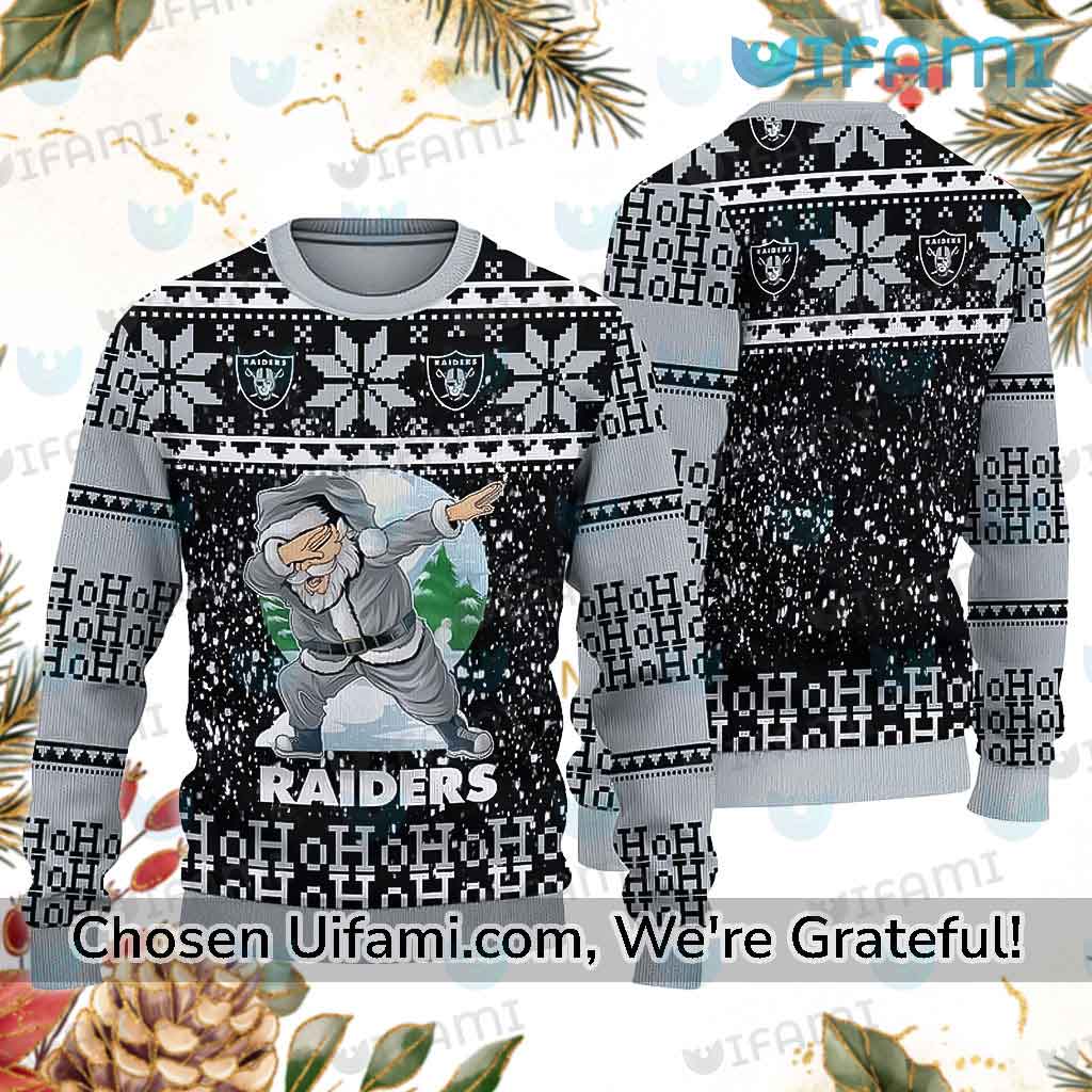 Las Vegas Raiders Knitted Ugly Christmas Sweater AOP Gift For Men And Women  - Limotees