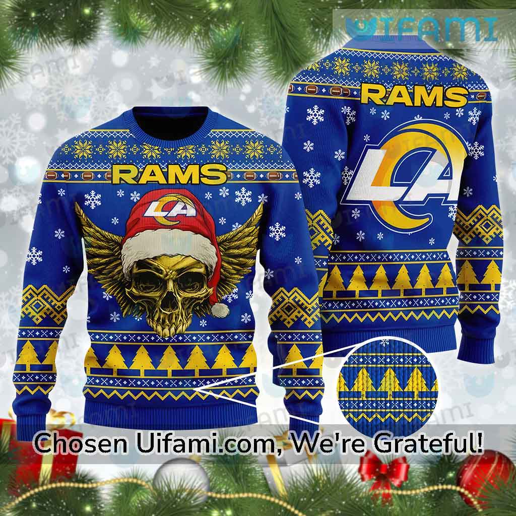 Rams Ugly Sweater Attractive Skull Los Angeles Rams Gift