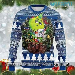 Rangers Ugly Christmas Sweater Cheerful Baby Grinch Texas Rangers Gift