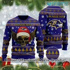 Ravens Sweater Mens Tempting Skull Baltimore Ravens Christmas Gifts