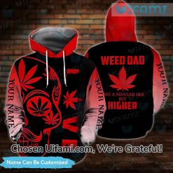 Red Weed Dad Hoodie 3D Custom Skull Like A Regular Dad But Higher Gift For Your Dad
