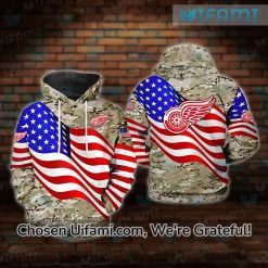 Red Wings Hoodie 3D Gorgeous USA Flag Camo Gift