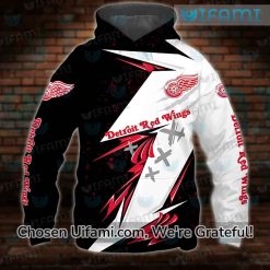 Red Wings Lace Up Hoodie 3D Surprising Print Gift Best selling
