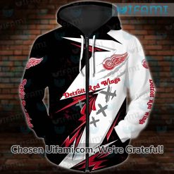 Red Wings Lace Up Hoodie 3D Surprising Print Gift
