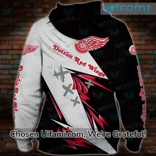 Red Wings Lace Up Hoodie 3D Surprising Print Gift