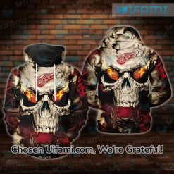 Red Wings Lacer Hoodie 3D Outstanding Skull Gift
