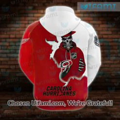 Red Wings Zip Up Hoodie 3D Terrific Skeleton Gift Latest Model