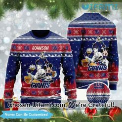 Retro New York Giants Sweater Mickey Goofy Donald NY Giants Personalized Gift