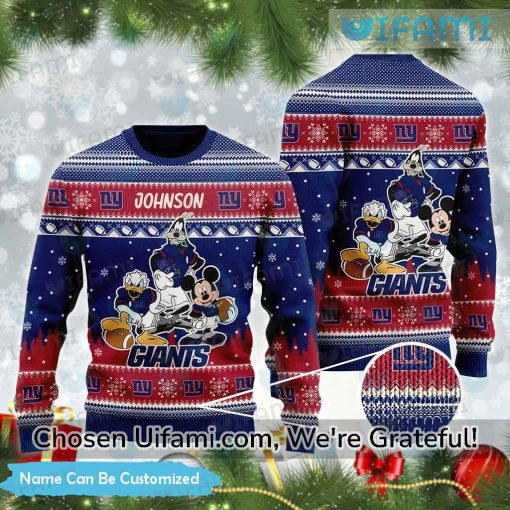 Retro New York Giants Sweater Mickey Goofy Donald NY Giants Personalized Gift
