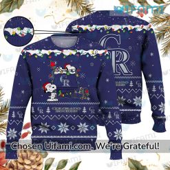 Rockies Christmas Sweater Jaw dropping Snoopy Colorado Rockies Gifts Best selling