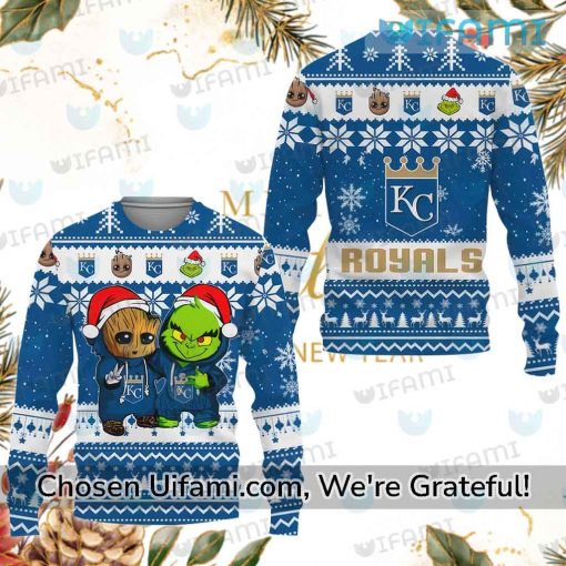 Royals Ugly Sweater Stunning Baby Groot Grinch Kansas City Royals Gift