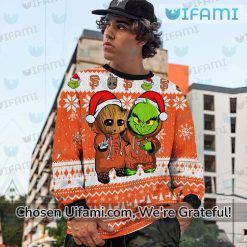 SF Giants Christmas Sweater Baby Groot Grinch Gift For San Francisco Giants Fans Exclusive