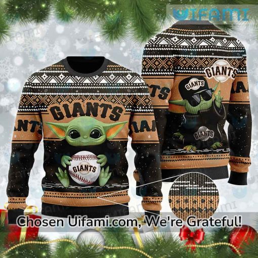 SF Giants Sweater Astonishing Baby Yoda San Francisco Giants Gift Ideas