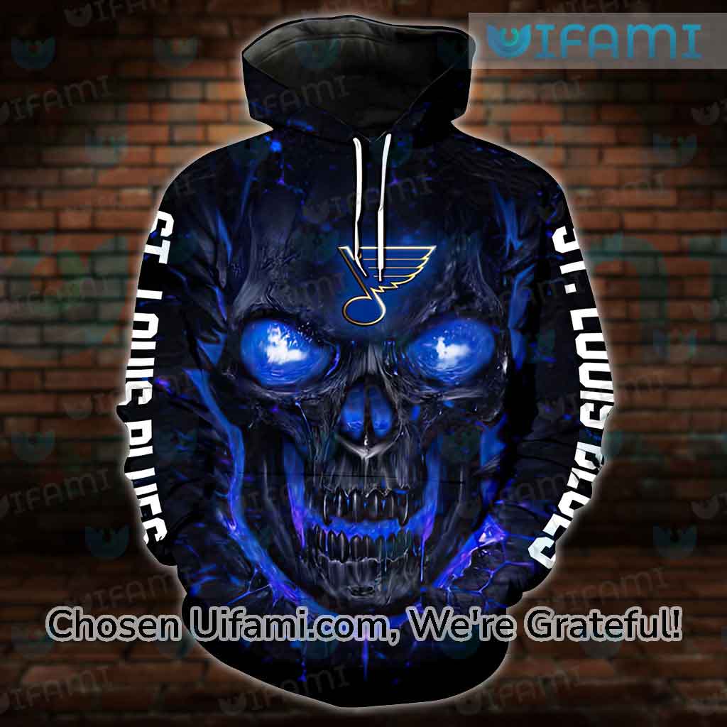 ST Louis Blues Hoodie Mens 3D New Skull Gift - Personalized Gifts: Family,  Sports, Occasions, Trending