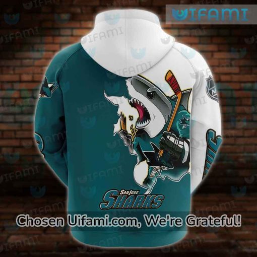 San Jose Sharks Womens Hoodie 3D Upbeat Mascot Gift