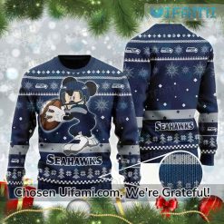 Seahawks Ugly Christmas Sweater Inexpensive Mickey Seattle Seahawks Gift