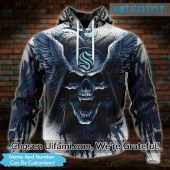 Seattle Kraken Black Hoodie 3D Personalized Skull Gift Best selling