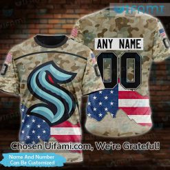 Seattle Kraken Tshirts 3D Customized USA Flag Camo Gift Best selling