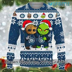 Seattle Mariners Ugly Christmas Sweater Awesome Baby Groot Grinch Mariners Gift