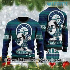 Seattle Mariners Ugly Sweater Playful Snoopy Mariners Gift
