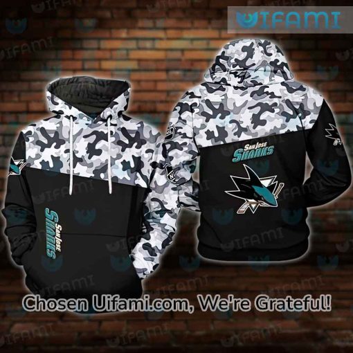 Sharks Jersey Hoodie 3D Superb Camo San Jose Sharks Gift