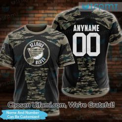 St Louis Blues T Shirts For Mens 3D Personalized Camo Gift Best selling