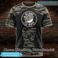St Louis Blues T Shirts For Mens 3D Personalized Camo Gift Exclusive