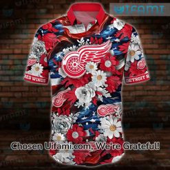 Surprising Red Wings Hawaiian Shirt Authentic Look Exclusive