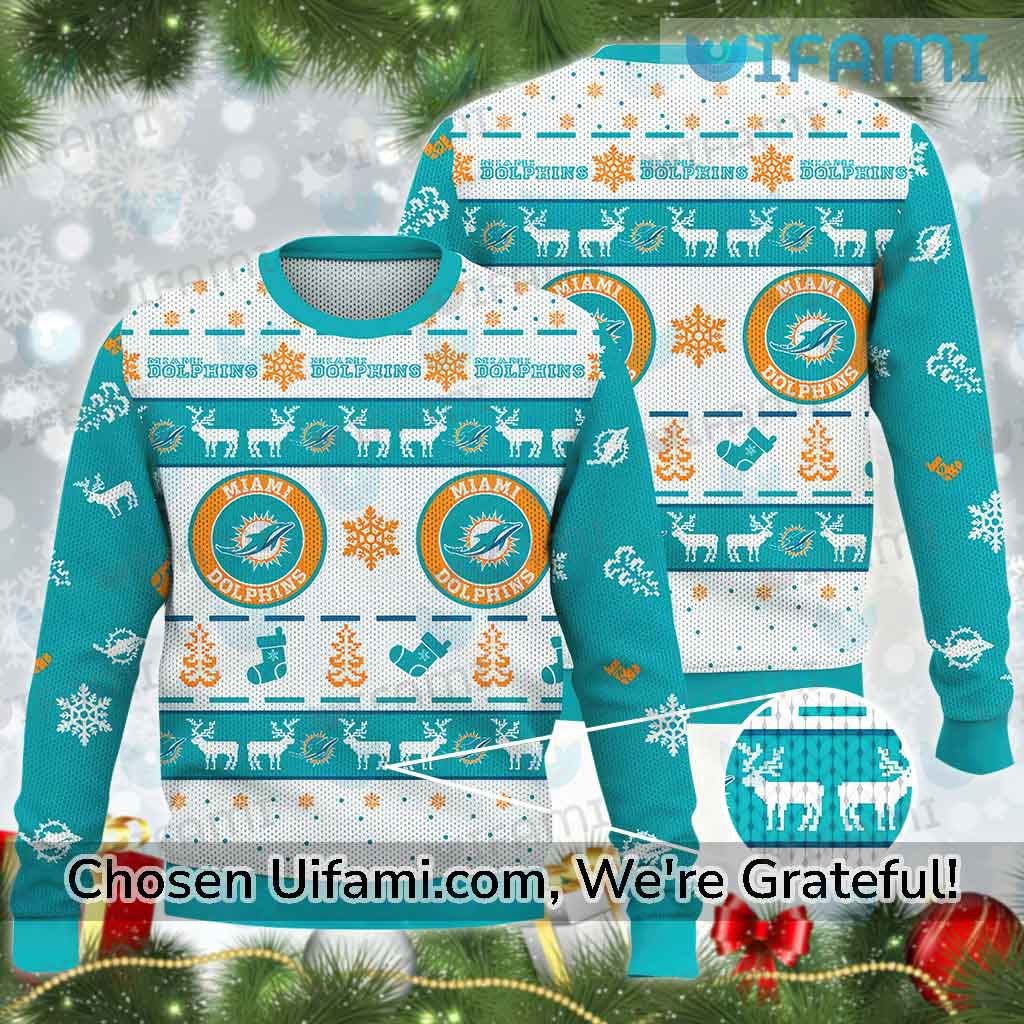 Miami Dolphins Ugly Sweater Tempting Miami Dolphins Gift - Personalized  Gifts: Family, Sports, Occasions, Trending