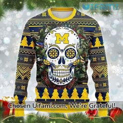 Sweater Michigan Wondrous Sugar Skull Michigan Wolverines Gifts For Him