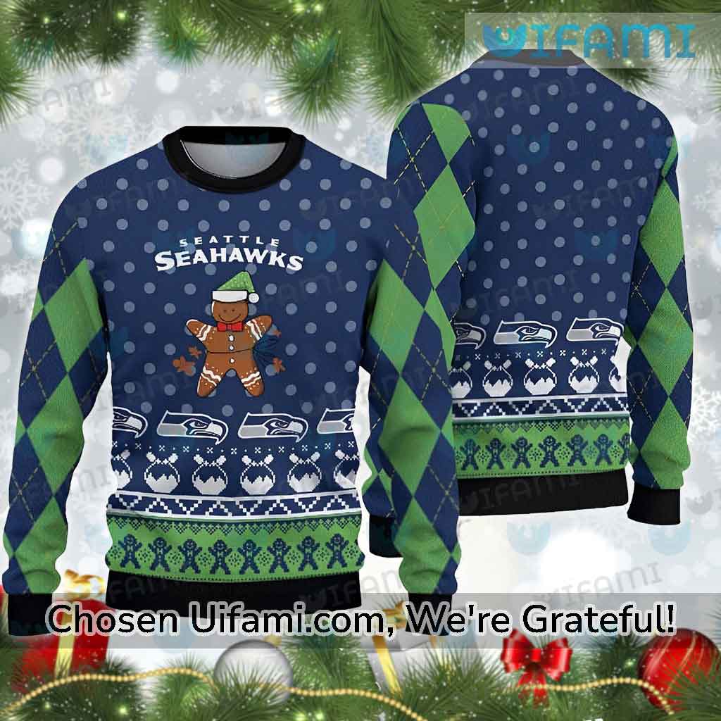 Sweater Seahawks Gingerbread Man Seattle Seahawks Christmas Gift