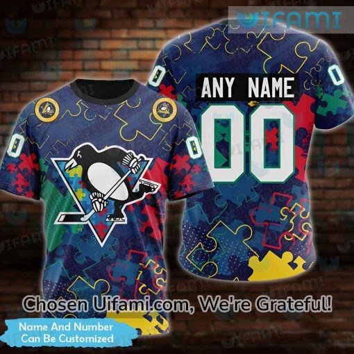 T-Shirt Pittsburgh Penguins 3D Custom Autism Gift