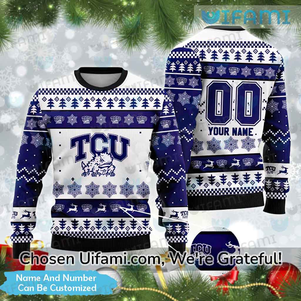 TCU Ugly Christmas Sweater Irresistible Custom TCU Gift Ideas