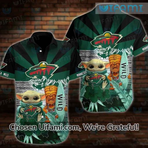 Tempting Minnesota Wild Hawaiian Shirt Tiki Mask Baby Yoda Gift