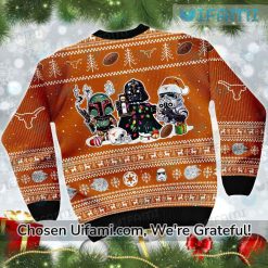 Texas Longhorns Ugly Christmas Sweater Colorful Star Wars Longhorns Gift Trendy