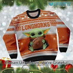Texas Longhorns Ugly Sweater Cool Baby Yoda Longhorn Football Gifts Exclusive