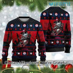 Texas Rangers Ugly Christmas Sweater Jack Skellington Texas Rangers Christmas Gift