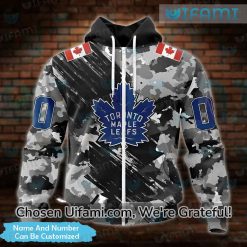Toronto Maple Leafs Jersey Hoodie 3D Personalized USA Flag Camo Gift