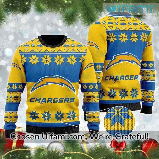 Ugly Christmas Sweater Chargers Colorful Los Angeles Chargers Gift