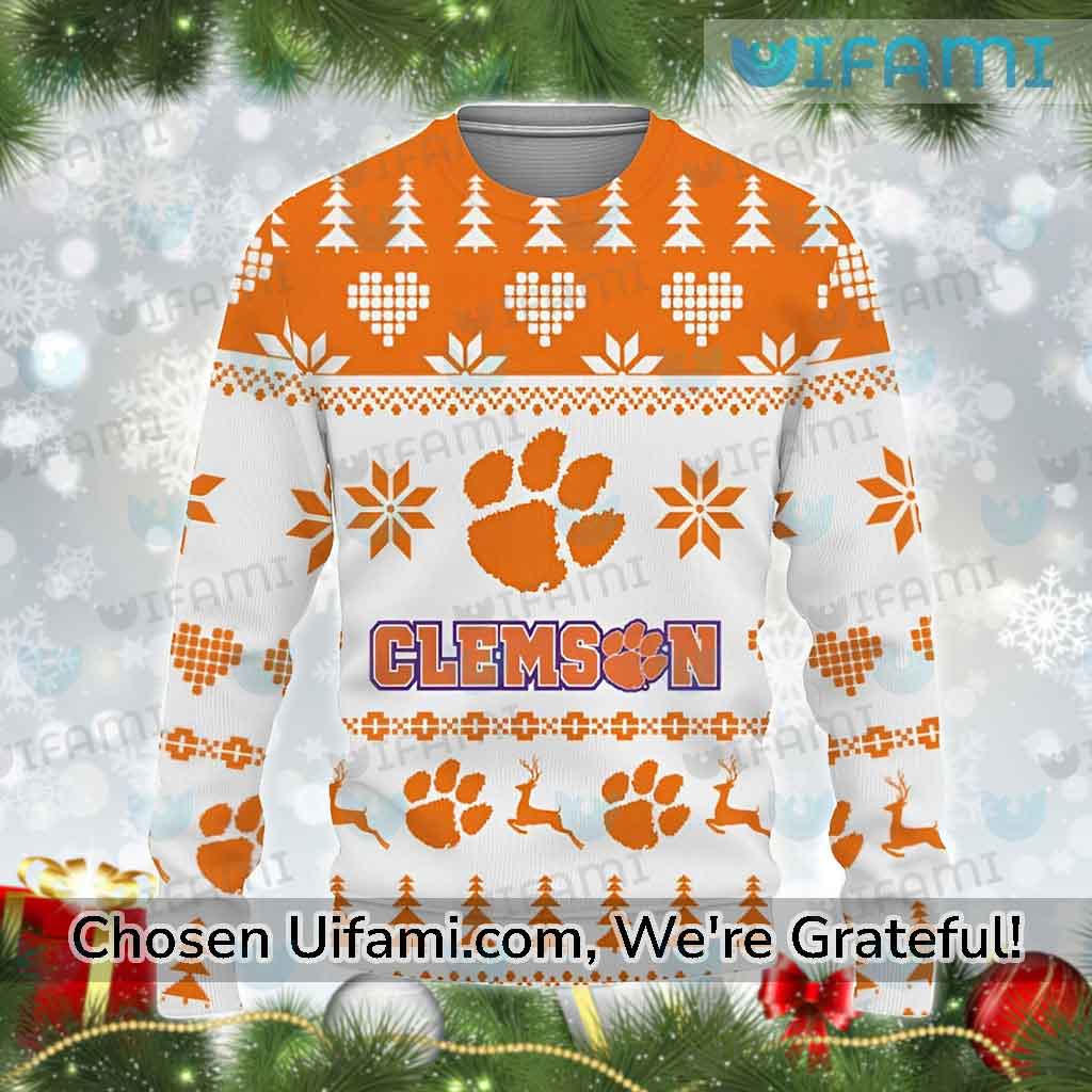 Ugly Christmas Sweater Clemson Inexpensive Clemson Tigers Gift