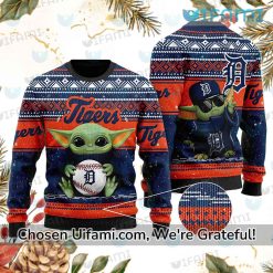 Ugly Christmas Sweater Detroit Tigers Baby Yoda Detroit Tigers Gift Ideas