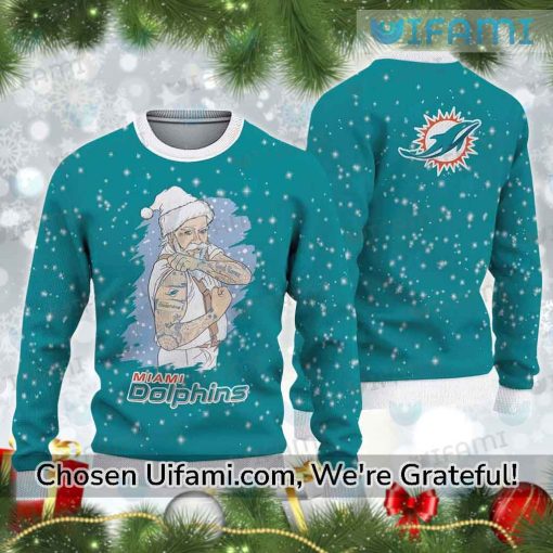 Ugly Christmas Sweater Dolphins Best Santa Claus Miami Dolphins Gifts For Men