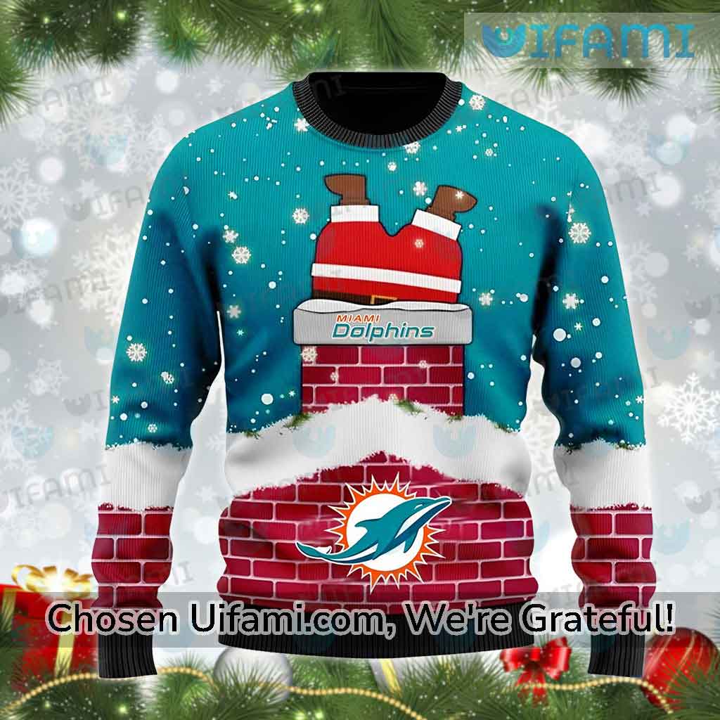 Ugly Christmas Sweater Miami Dolphins Santa Claus Miami Dolphins Gift